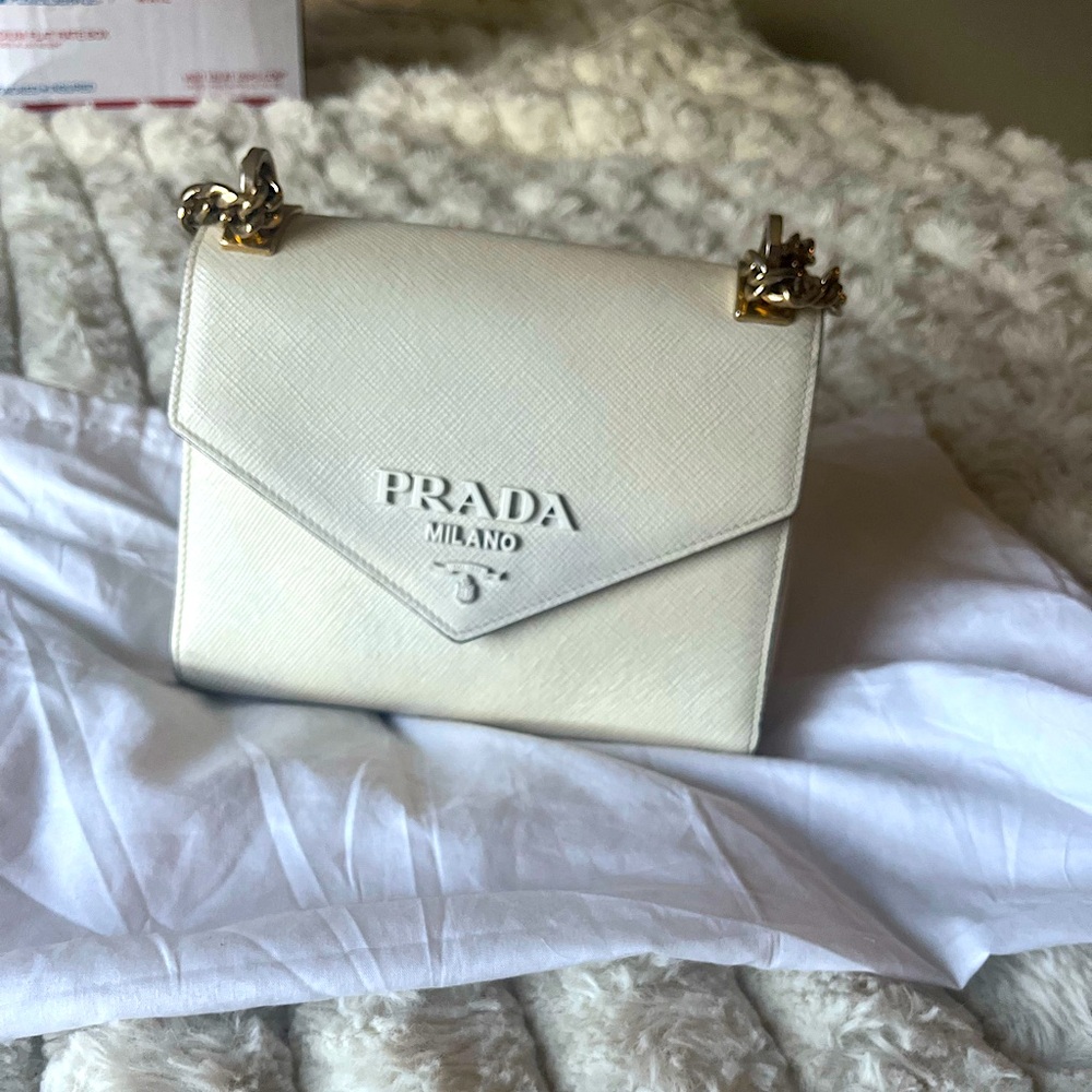 Prada Monochrome Saffiano Crossbody